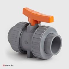 ABS Plain Industrial Ball Valve Double Union | ABS Valves | epco Plastics