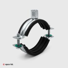 Walraven Black Rubber Lined Pipe Clip