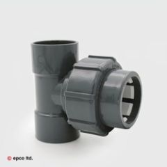 U-PVC 90 Tee - Compression x Inch Socket