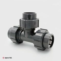 U-PVC 90 Tee - Compression Ends