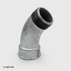 Malleable Iron Female Threaded x Male Threaded 45° Bend - Nr. 40