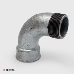 Malleable Iron Female Threaded x Male Threaded Short 90° Bend - Nr. 1A