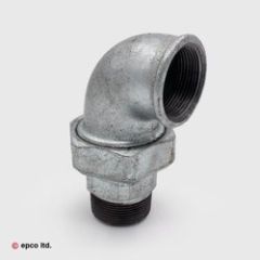 Malleable Iron Female Threaded x Male Threaded Union 90° Elbow Flat - Nr. 97