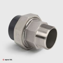 Stainless Steel Male Composite Union x U-PVC