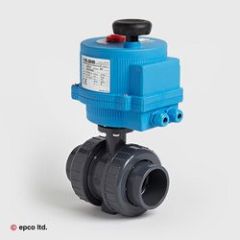 U-PVC Plain Electrically Actuated ISO Top Ball Valve - 110-240V