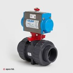 U-PVC Plain Pneumatically Actuated Ball Valve - Fail Safe Close