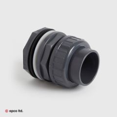 U-PVC Plain x Threaded Tank Connector with Union