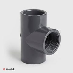 U-PVC Plain x Threaded Equal Tee